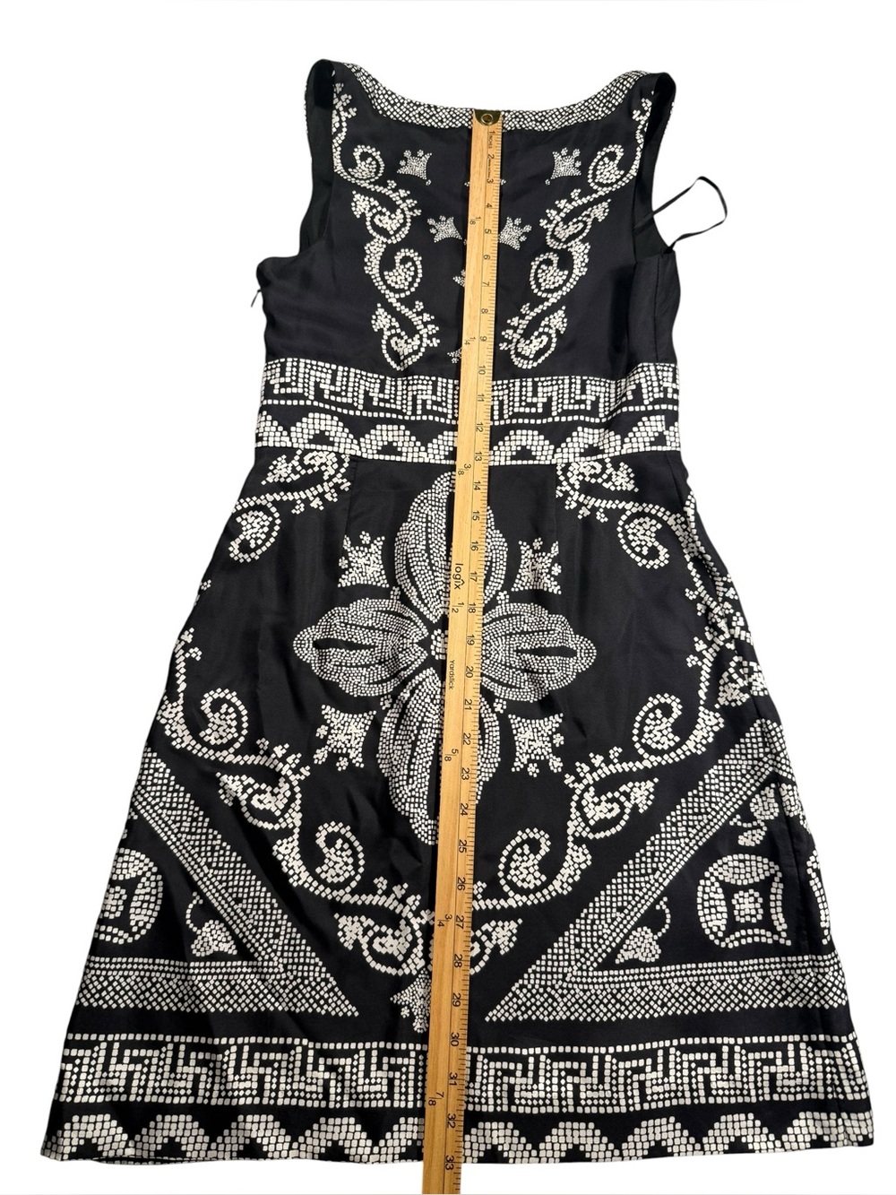 White House Black Market Size 2 100% Silk Sleeveless Midi Dress Embellished - Picture 6 of 7